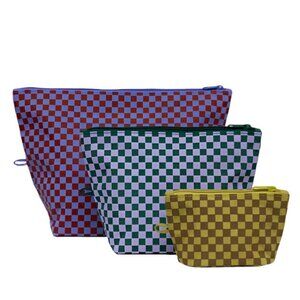 NWT Baggu Go Pouch Set - Jewel Checks